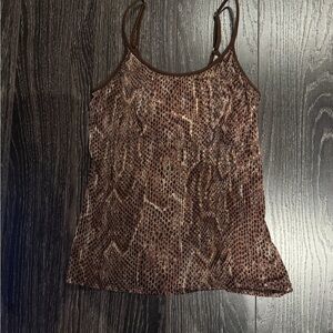 Snake Print Brown Cami Top